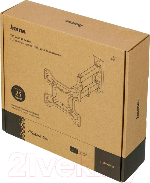 Изображение товара Кронштейн для телевизора Hama R1 118155 (черный)