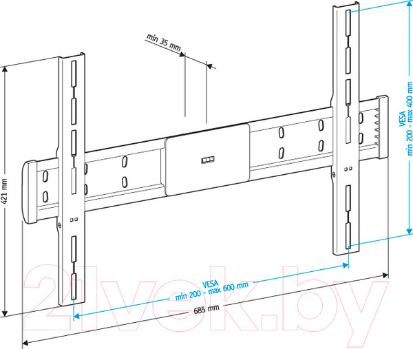 Изображение товара Кронштейн для телевизора Holder LCD-F6608 (черный)