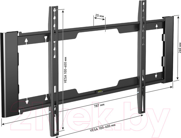 Изображение товара Кронштейн для телевизора Holder LCD-F6910-B (черный)