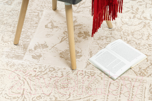 Изображение товара Ковер Karven Nostalji 120х180 / KV 033 (хлопок/вискоза, светло бежевый)