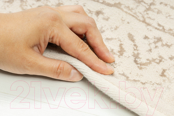 Изображение товара Ковер Karven Nostalji 120х180 / KV 033 (хлопок/вискоза, светло бежевый)