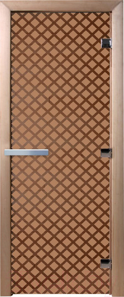 Изображение товара Стеклянная дверь для бани/сауны Doorwood Мираж 80x200 / DW00106 (бронза матовый)