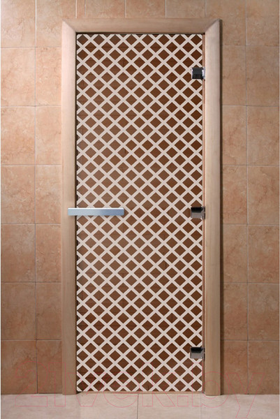 Изображение товара Стеклянная дверь для бани/сауны Doorwood Мираж 70x190 / DW00103 (бронза)