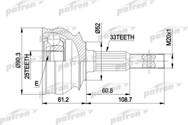 Изображение товара ШРУС Patron PCV1008