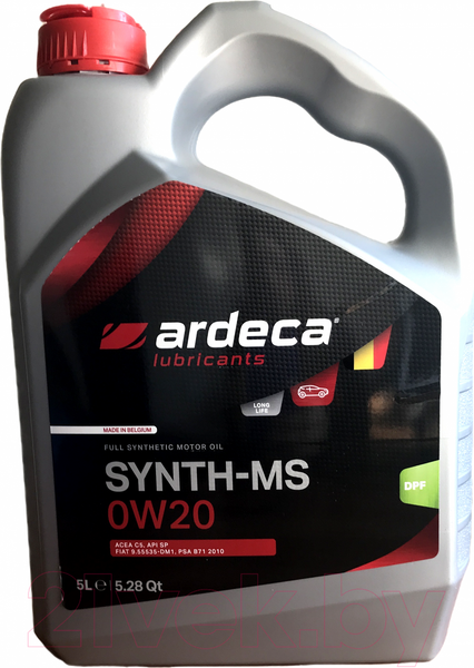 Изображение товара Моторное масло Ardeca Synth-MS 0W20 / P01551-ARD005 (5л)