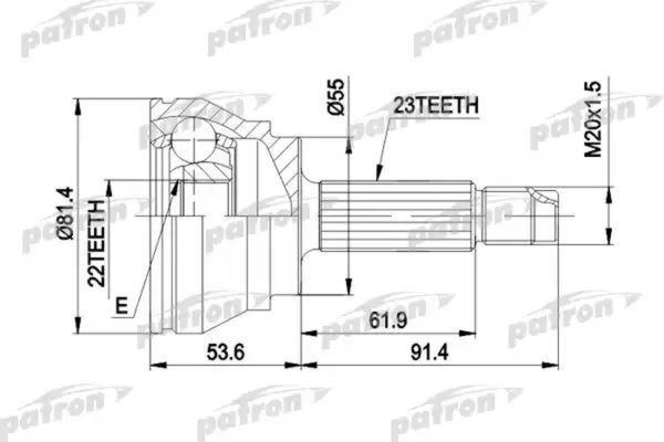Изображение товара ШРУС Patron PCV1014