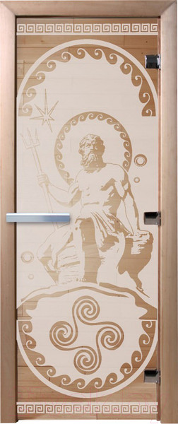 Изображение товара Стеклянная дверь для бани/сауны Doorwood Посейдон 70x190 / DW01266 (сатин)