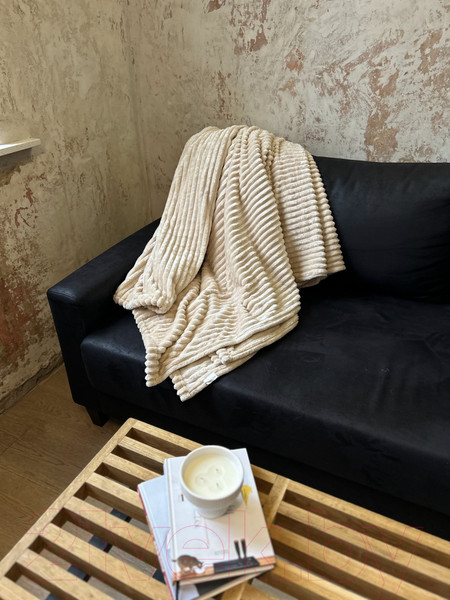 Изображение товара Плед Loon Лайнз 210x210 / PLE-210.LNZ-4 (бежевый)