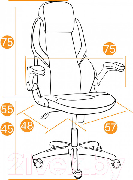 Изображение товара Кресло офисное Tetchair Bazuka флок (синий)