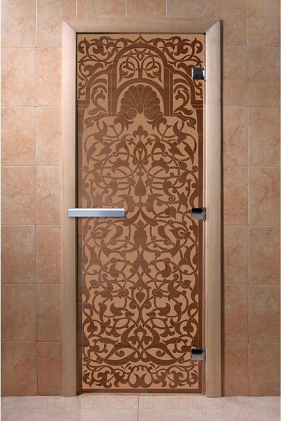 Изображение товара Стеклянная дверь для бани/сауны Doorwood Флоренция 70x190 / DW01000 (бронза матовый)