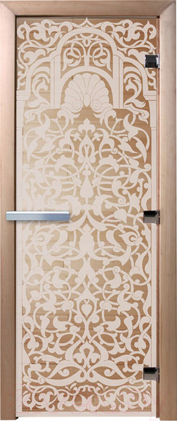 Изображение товара Стеклянная дверь для бани/сауны Doorwood Флоренция 70x190 / DW01324 (сатин)