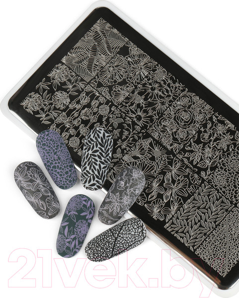 Изображение товара Пластина для стемпинга E.Mi №12 Цветочный сад