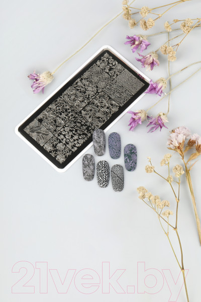 Изображение товара Пластина для стемпинга E.Mi №12 Цветочный сад