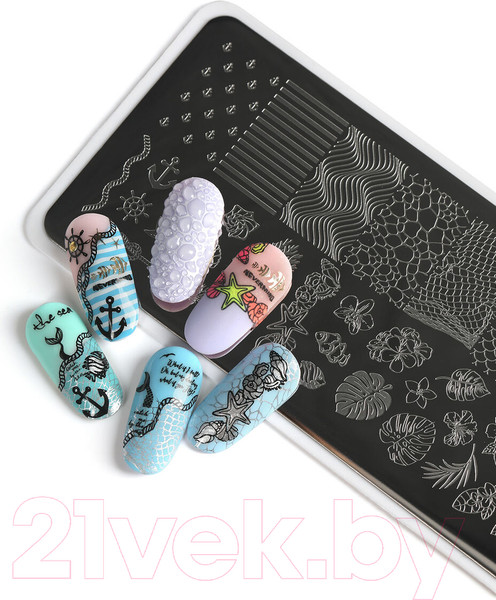 Изображение товара Пластина для стемпинга E.Mi №17 Океаника