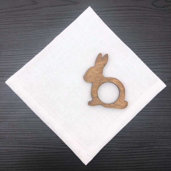 Изображение товара Набор сервировочных салфеток ОМурМебель Зайцы с кольцами (6шт)