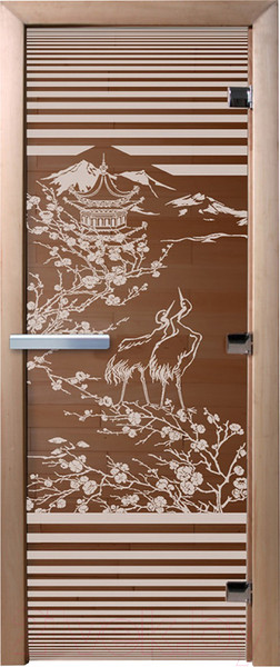 Изображение товара Стеклянная дверь для бани/сауны Doorwood Япония 70x190 / DW01114 (бронза)