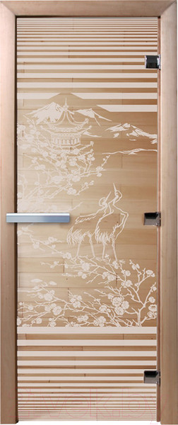 Изображение товара Стеклянная дверь для бани/сауны Doorwood Япония 70x190 / DW02681 (прозрачный)