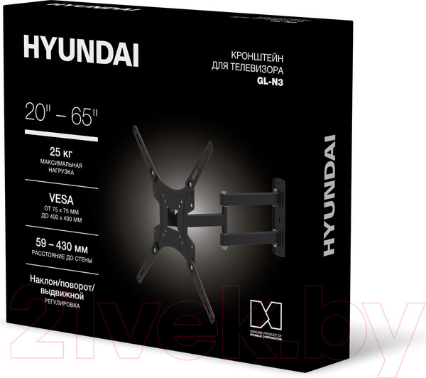 Изображение товара Кронштейн для телевизора Hyundai GL-N3 (черный)