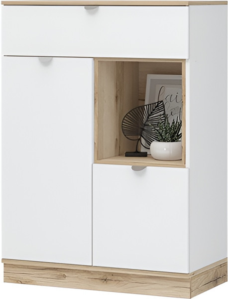 Изображение товара Тумба Стендмебель Юкки КМ 800 1 ящик (белый/дуб делано)