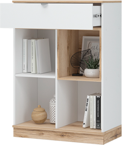 Изображение товара Тумба Стендмебель Юкки КМ 800 1 ящик (белый/дуб делано)