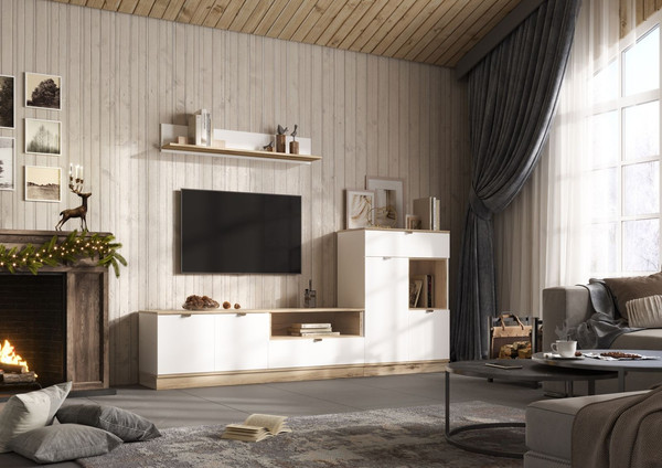 Изображение товара Тумба Стендмебель Юкки КМ 800 1 ящик (белый/дуб делано)