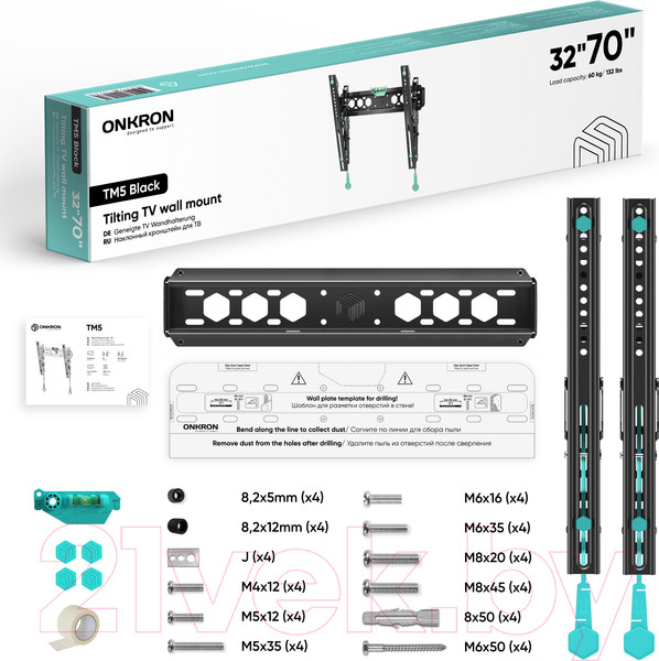 Изображение товара Кронштейн для телевизора Onkron TM5 (черный)