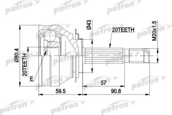Изображение товара ШРУС Patron PCV1019