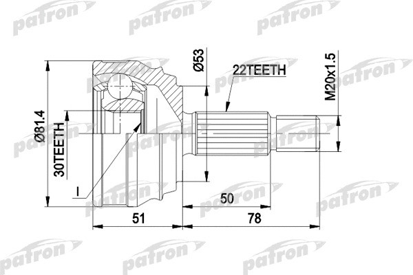 Изображение товара ШРУС Patron PCV1021