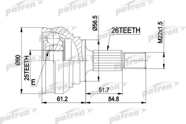 Изображение товара ШРУС Patron PCV1025