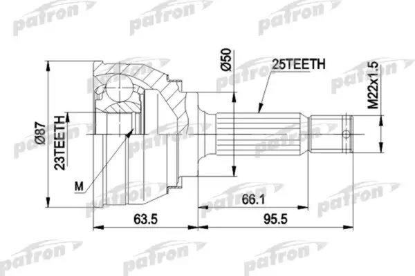 Изображение товара ШРУС Patron PCV1048