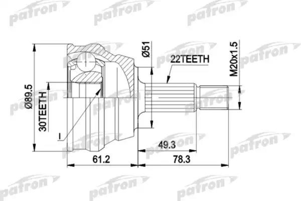 Изображение товара ШРУС Patron PCV1050