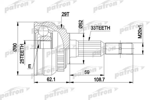 Изображение товара ШРУС Patron PCV1051