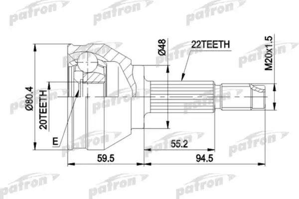 Изображение товара ШРУС Patron PCV1055