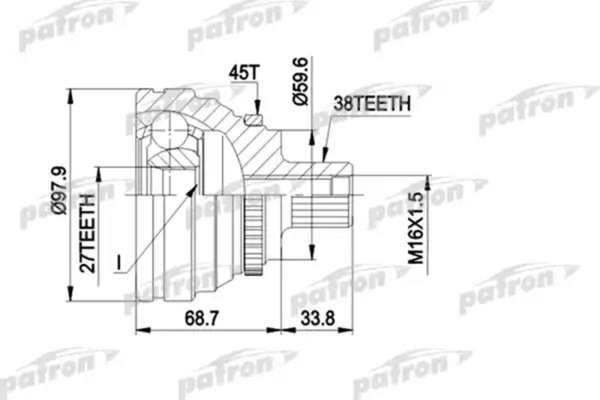 Изображение товара ШРУС Patron PCV1174