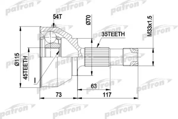 Изображение товара ШРУС Patron PCV1132