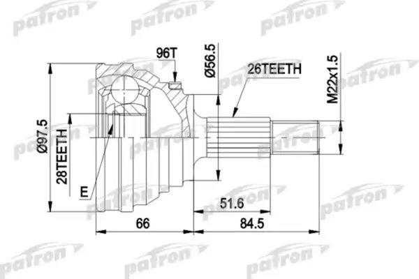 Изображение товара ШРУС Patron PCV1203