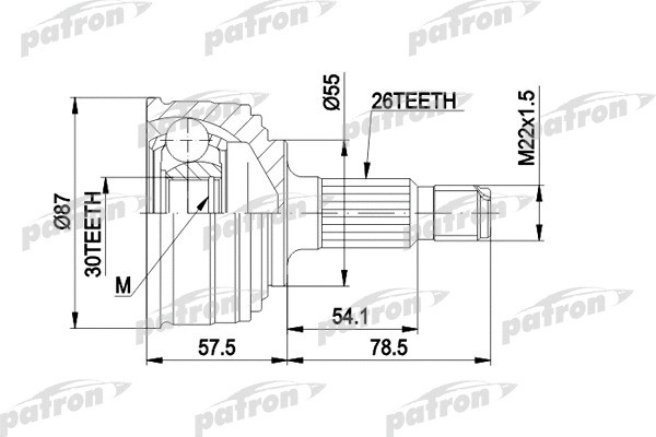 Изображение товара ШРУС Patron PCV1251