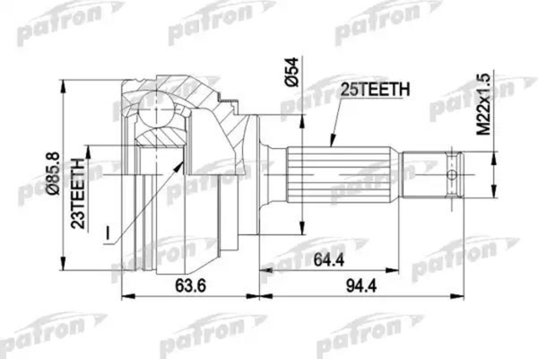 Изображение товара ШРУС Patron PCV1404