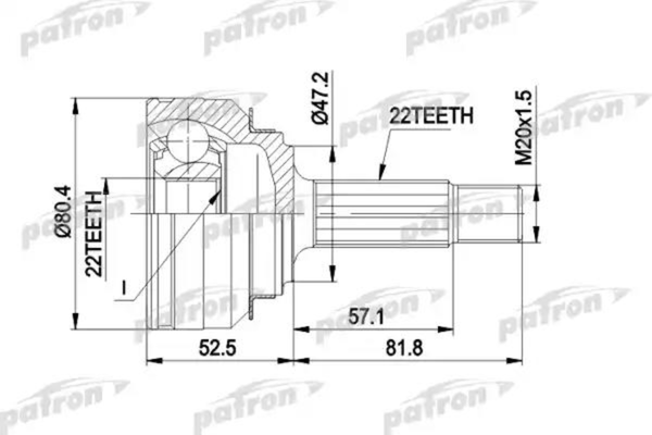 Изображение товара ШРУС Patron PCV1158