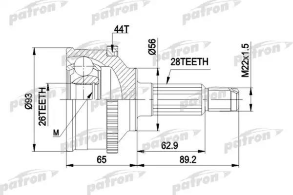 Изображение товара ШРУС Patron PCV1328
