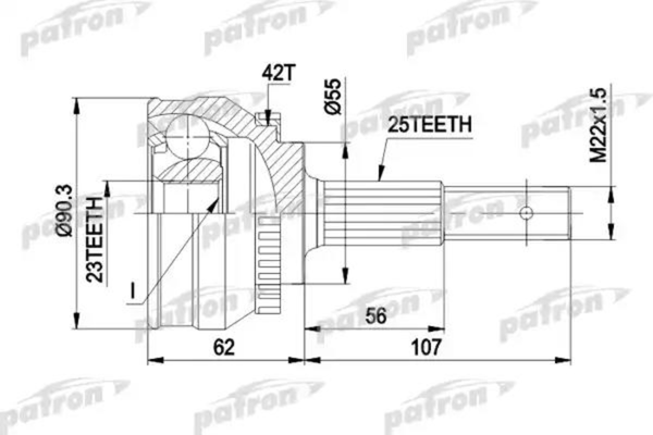 Изображение товара ШРУС Patron PCV1275