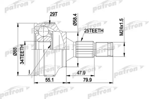Изображение товара ШРУС Patron PCV1302