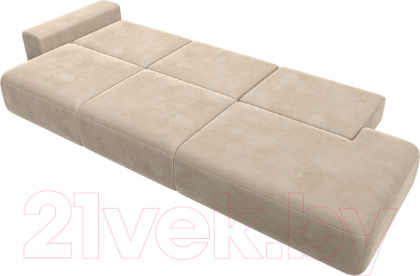 Изображение товара Диван Лига Диванов Лига-036 Модерн Лонг подлокотник слева / 121356L (велюр бежевый)