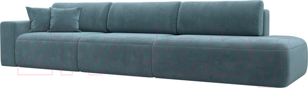 Изображение товара Диван Лига Диванов Лига-036 Модерн Лонг подлокотник слева / 121357L (велюр бирюзовый)