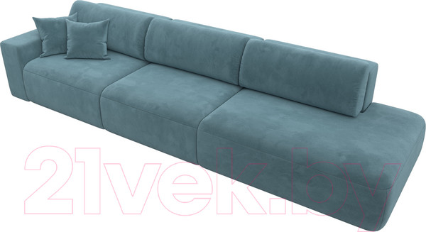 Изображение товара Диван Лига Диванов Лига-036 Модерн Лонг подлокотник слева / 121357L (велюр бирюзовый)