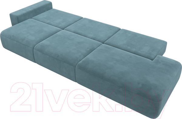 Изображение товара Диван Лига Диванов Лига-036 Модерн Лонг подлокотник слева / 121357L (велюр бирюзовый)