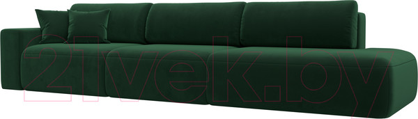 Изображение товара Диван Лига Диванов Лига-036 Модерн Лонг подлокотник слева / 121359L (велюр зеленый)