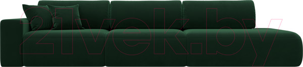 Изображение товара Диван Лига Диванов Лига-036 Модерн Лонг подлокотник слева / 121359L (велюр зеленый)