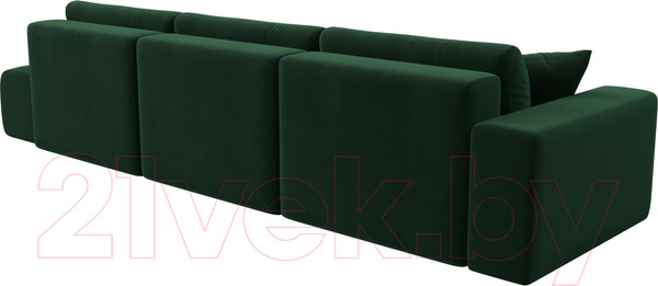 Изображение товара Диван Лига Диванов Лига-036 Модерн Лонг подлокотник слева / 121359L (велюр зеленый)
