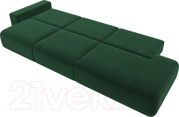 Изображение товара Диван Лига Диванов Лига-036 Модерн Лонг подлокотник слева / 121359L (велюр зеленый)